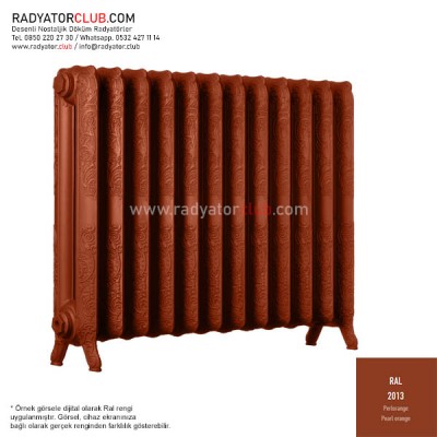 Decora 800-180 Ayaklı Desenli Döküm Radyatör, Ral 2013 |  30 Kolon